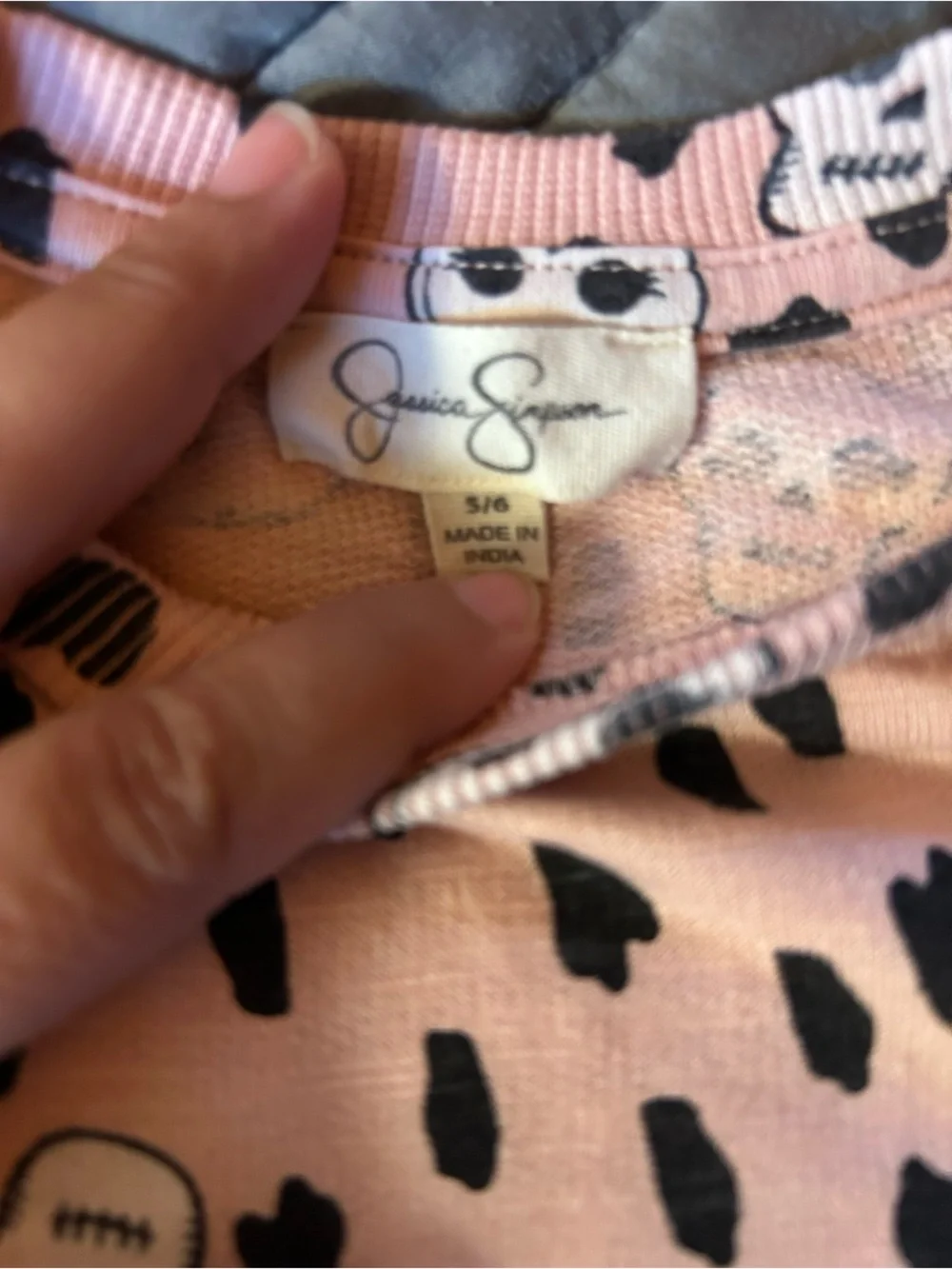Jessica Simpson Pink and Black Skull Print Set